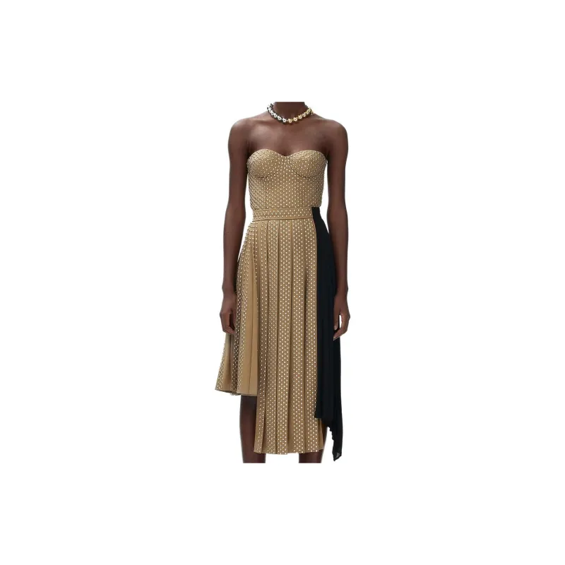 Rokh H&M Wool Blend Studded Skirt Dark Beige/Black-2