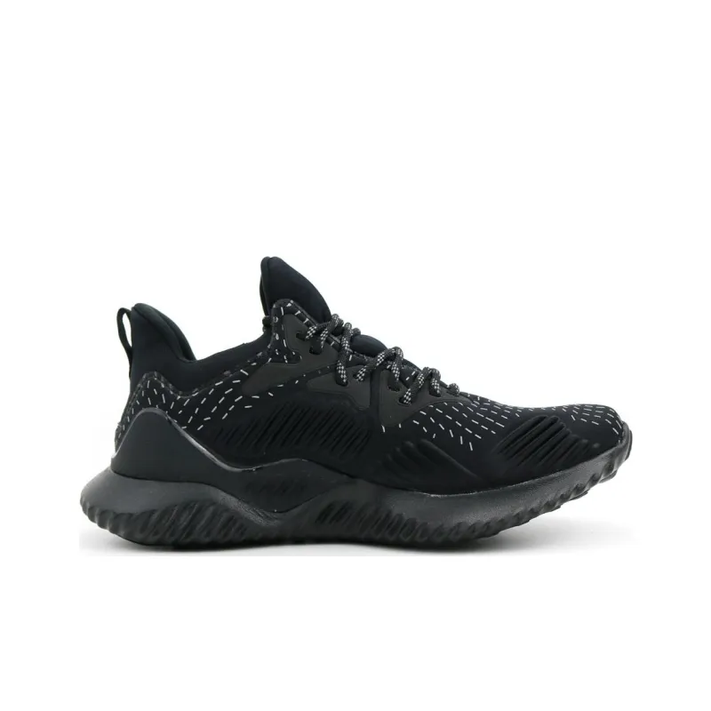 Adidas J Slip-Resistant Low-Top Kids' Running Shoes Black Teenagers-1
