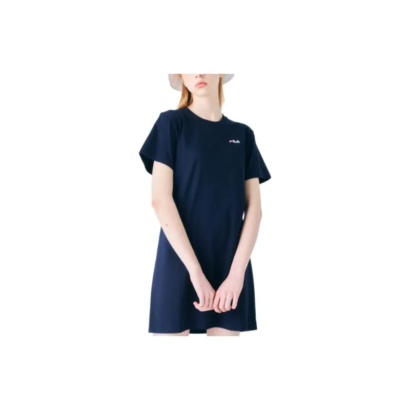 FILA Short Sleeved Dresses Women's Navy Blue-2