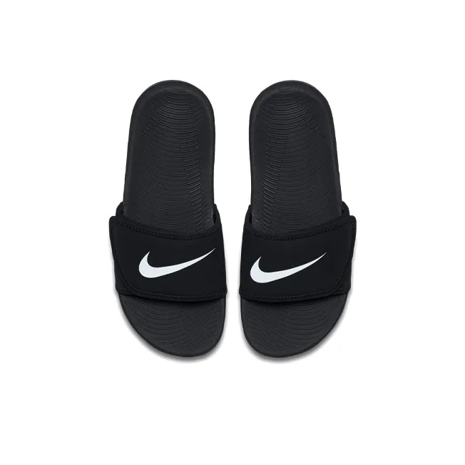 Nike Kawa Anti Slip Wear Resistant Slippers Black White Kids'-2