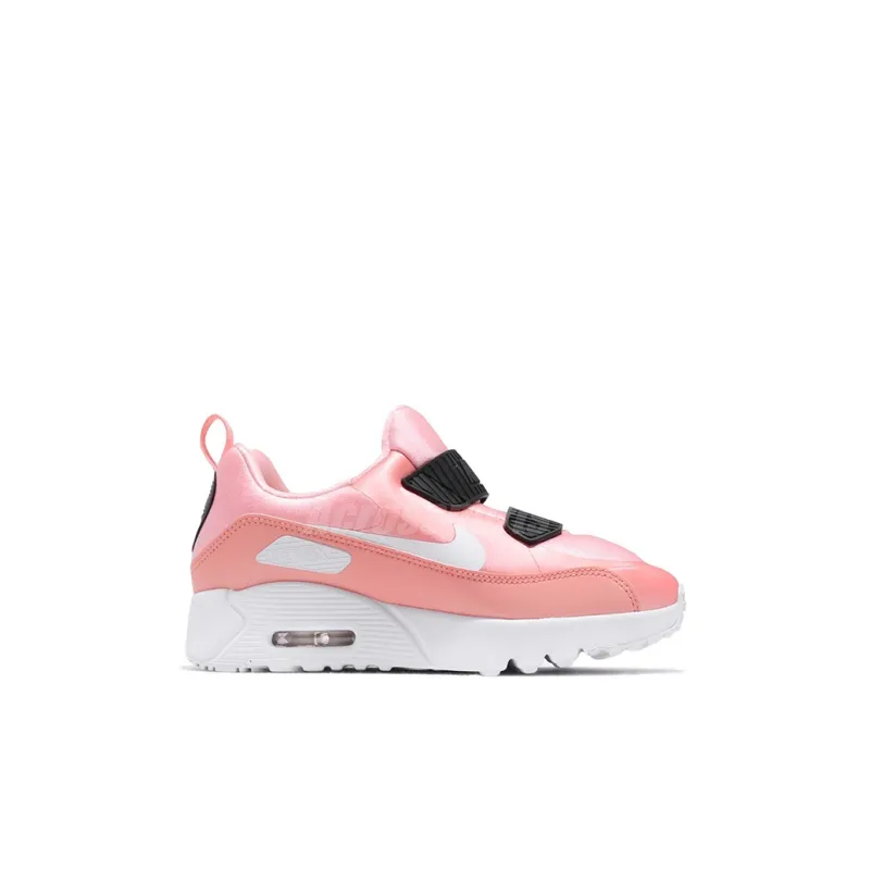 Nike Air Max Tiny 90 Shock Absorbers Low Top Running Shoes Coral Red Children Aged 3 7 Years Old-1