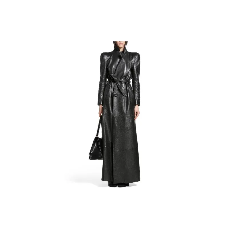 Balenciaga Leather Jackets Women's Black-2