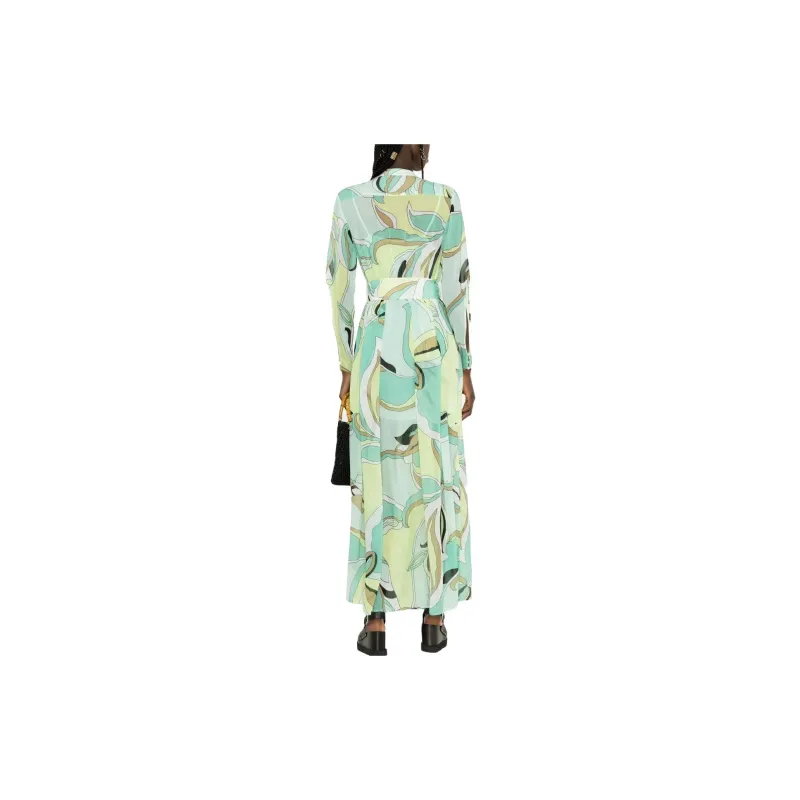 PINKO Long Sleeved Dresses Women's Light Green-2