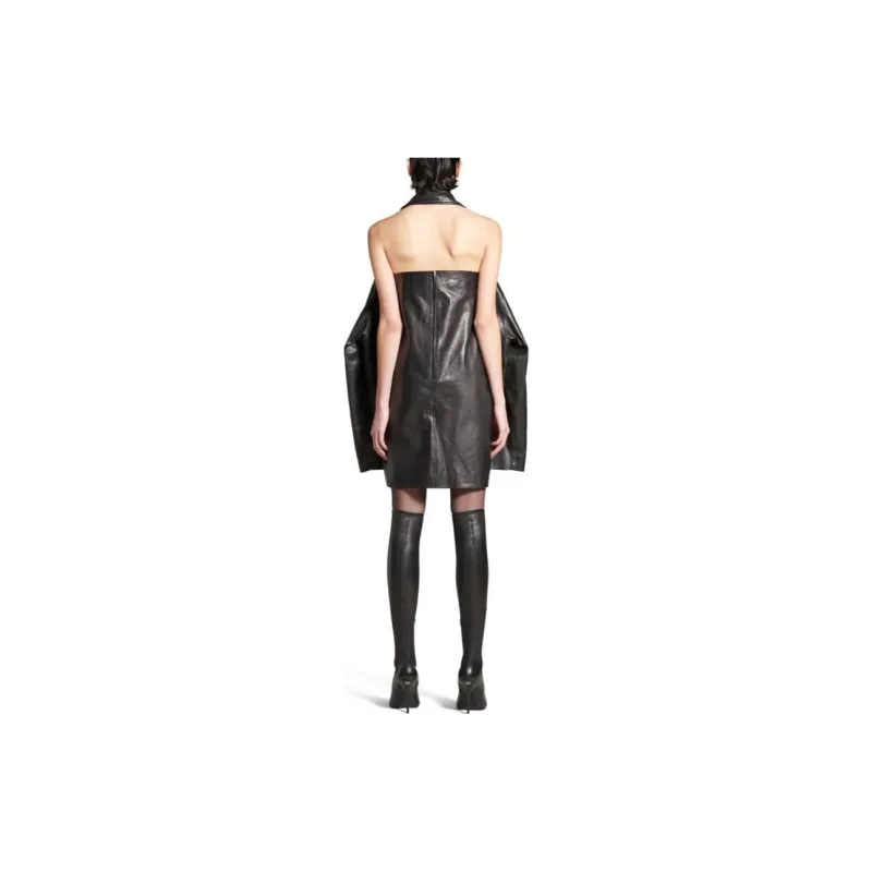 Balenciaga Trompe L'oeil Zipped Halter Jacket Dress-2