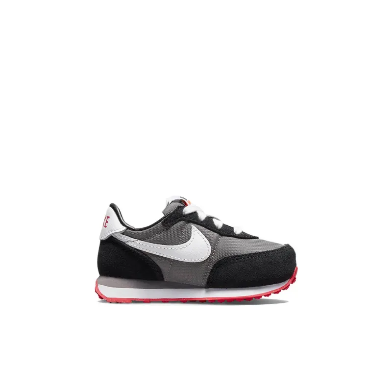Nike Waffle Trainer 2 Cushioning Anti-Slip And Wear-Resistant Low-Top Sports Casual Shoes Black Gray Infant And Toddler-1