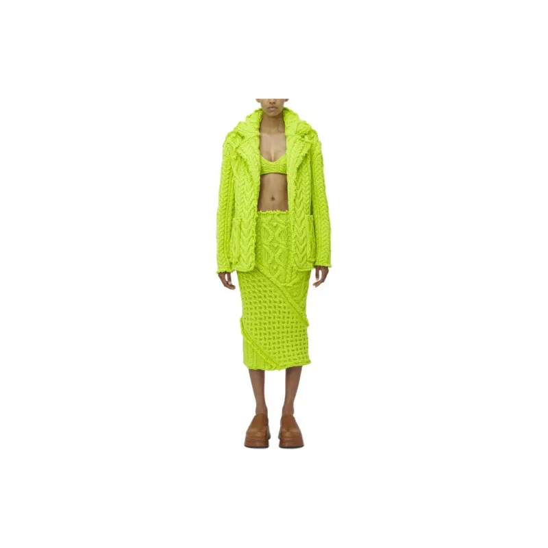 Alexander McQueen FW24 Knitwear Women's Fluorescent Yellow-1