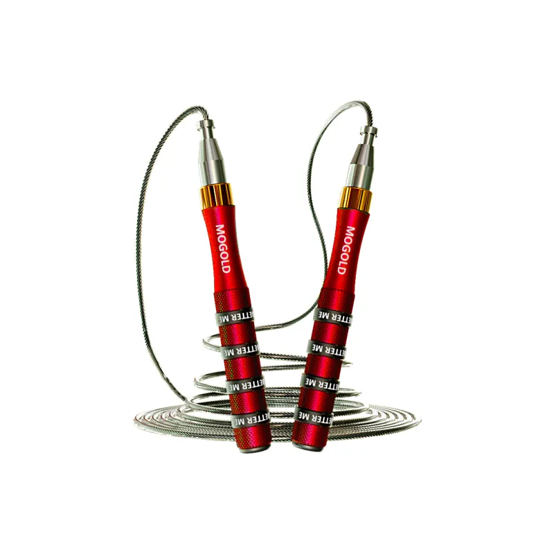 MOGOLD Fitness Training Non Countable Jump Ropes Adults Handle Material Aluminum Alloy, Rope Material Steel Wire 3m-5