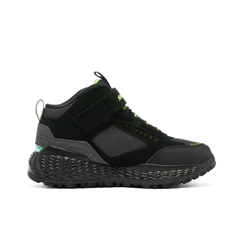 Skechers Monster Slip Resistant Cushioning Wear Resistant Mid Top Kids' Running Shoes Black Green Teenagers-1
