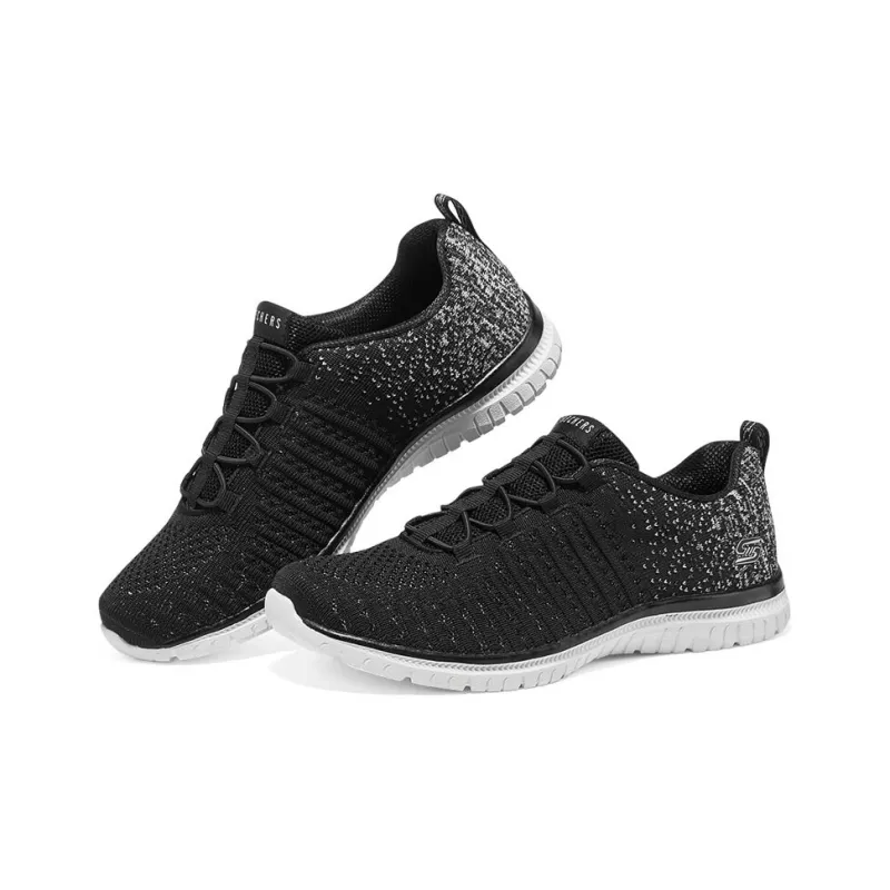 Skechers Shock Absorbers With Slip Resistant And Abrasion Resistant Properties Low Top Casual Shoes Women's Black White-2