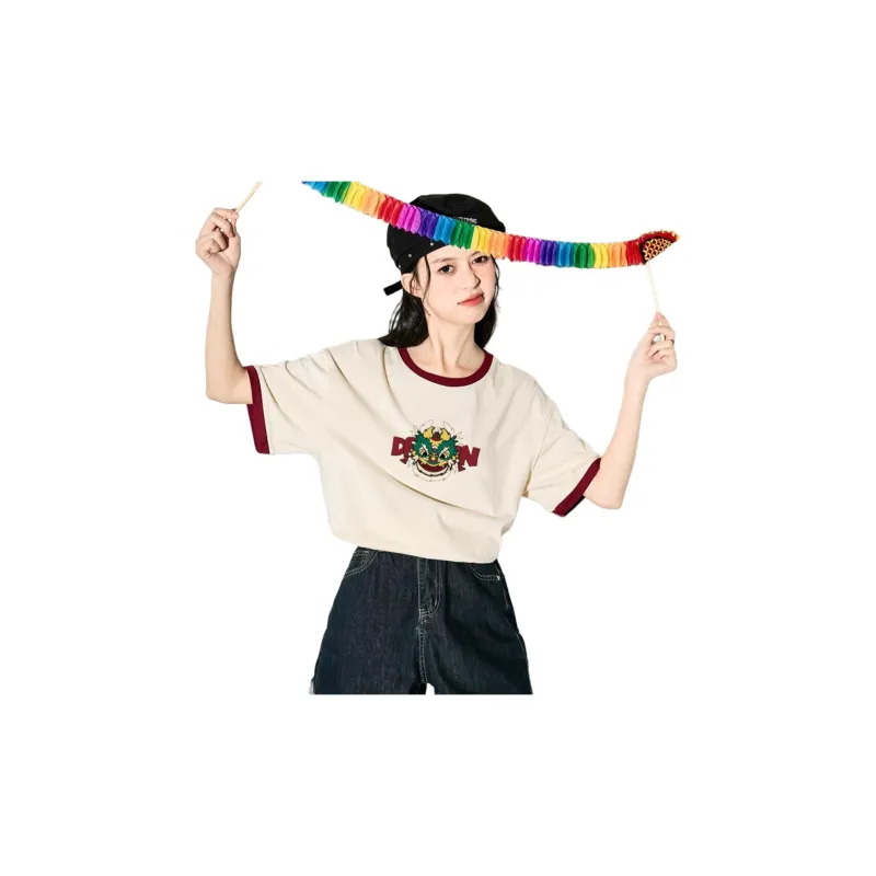 Tonlion T Shirt Women's Milk White-1