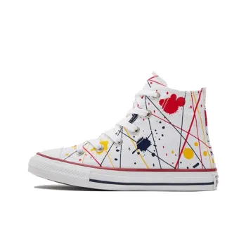 Converse Chuck Taylor All Star Anti Slip Wear Resistant High Top Kids Canvas Shoes White Multicolor Teenagers