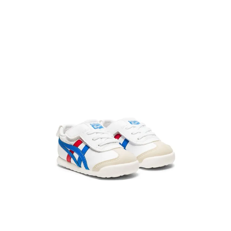 Onitsuka Tiger MEXICO 66 Slip Resistant Cushioning Breathable Low Top Toddler Shoes Blue Red White Infant And Toddler-4