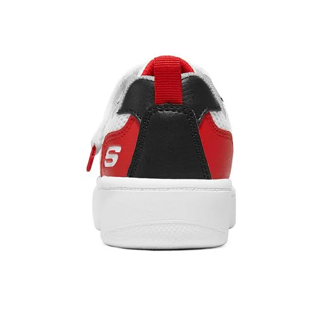 Skechers Sport 92 Anti Slip Wear Resistant Low Top Kids' Skateboarding Shoes White Black Teenagers-3