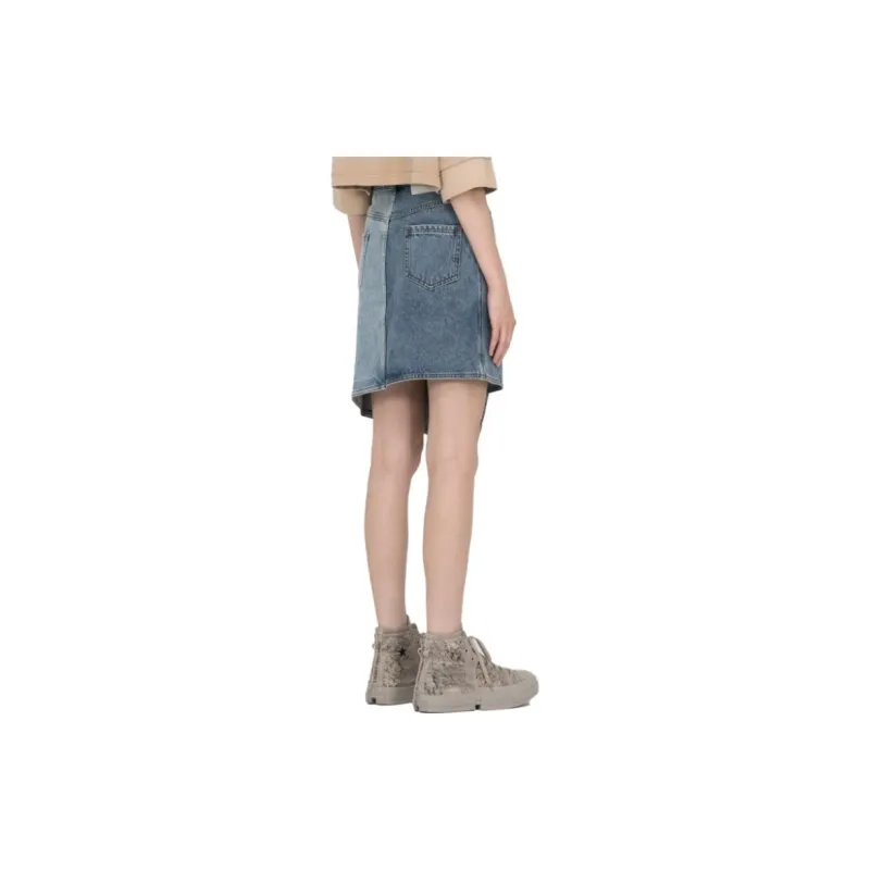Feng Chen Wang Denim Short Skirts Women's Blue-2