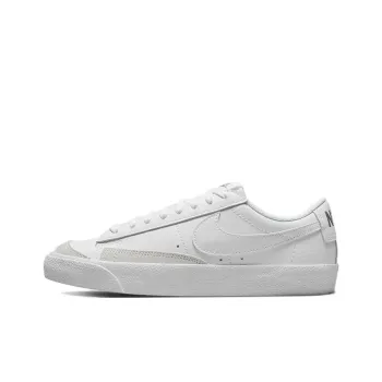 Nike Blazer Anti Slip Wear Resistant Low Top Kids' Skateboarding Shoes White Teenagers