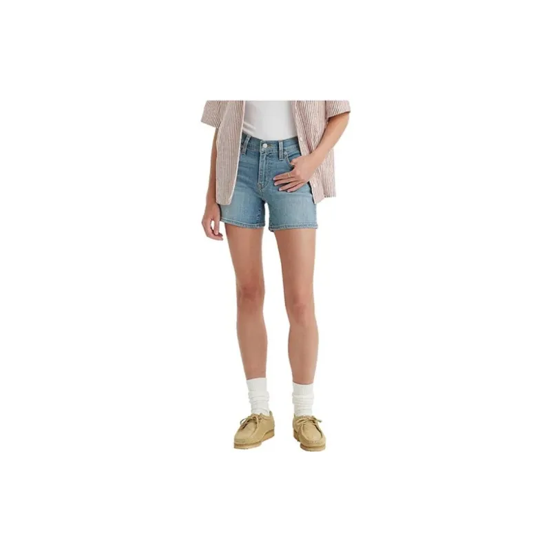 Levis Denim Shorts Women's Light Blue-1