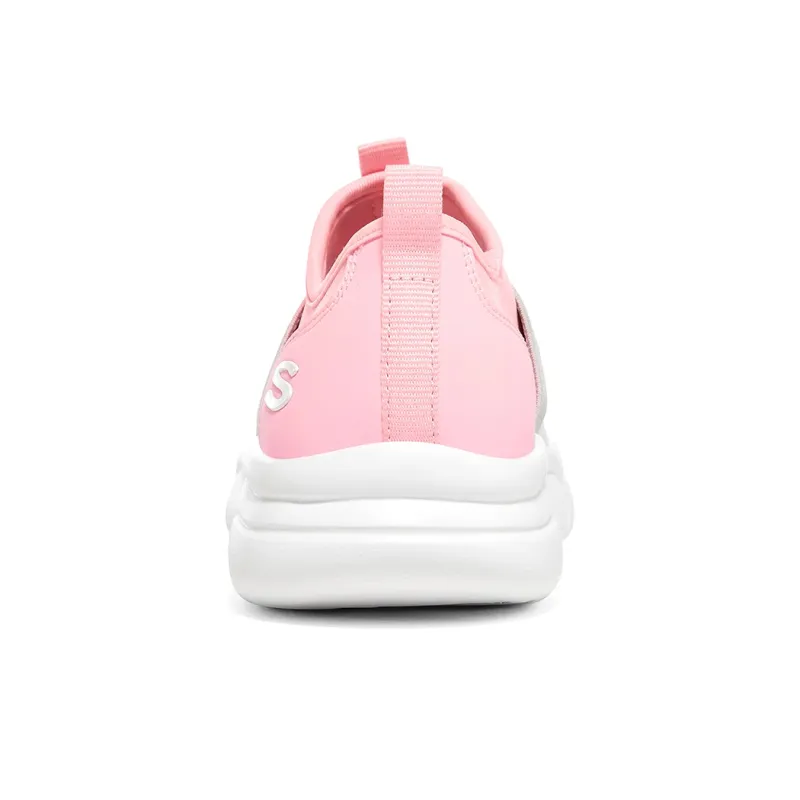 Skechers Go Fle Slip Resistant Cushioning Abrasion Resistant Low Top Kids Lifestyle Shoes White Pink Teenagers-4