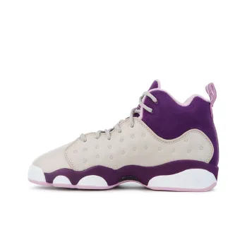 Jordan Jumpman Team II Mid-Top Children's Basketball Shoes Gray Purple Teenagers