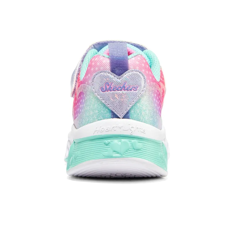 Skechers Flutter Heart Lights Abrasion Resistant Low Top Kids Lifestyle Shoes Purple Color Teenagers-4