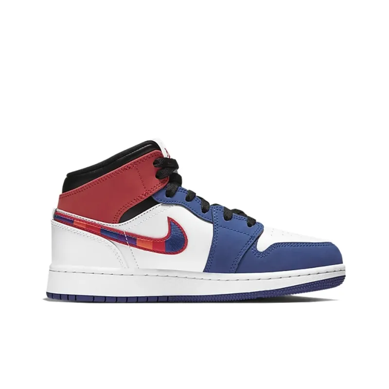 Jordan 1 Mid Rush Blue University Red GS-1
