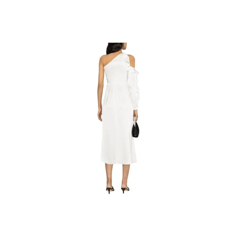 DAVID KOMA One shoulder Ruffled Dress-2