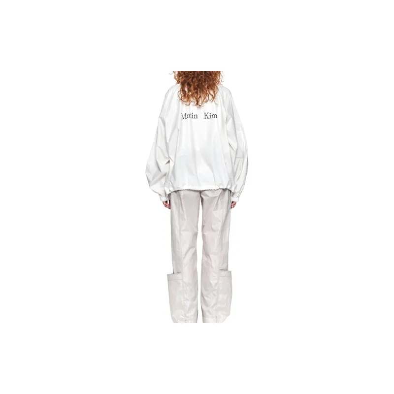 MATIN KIM Women's Logo Coating Jacket Ivory-4