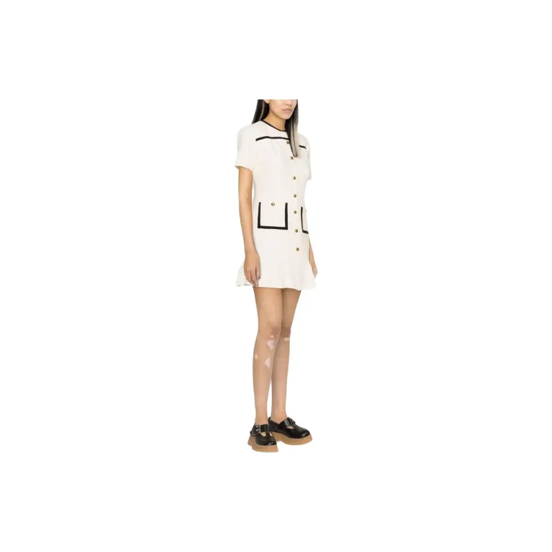 Sandro Short-Sleeved Dresses Women's Beige-3