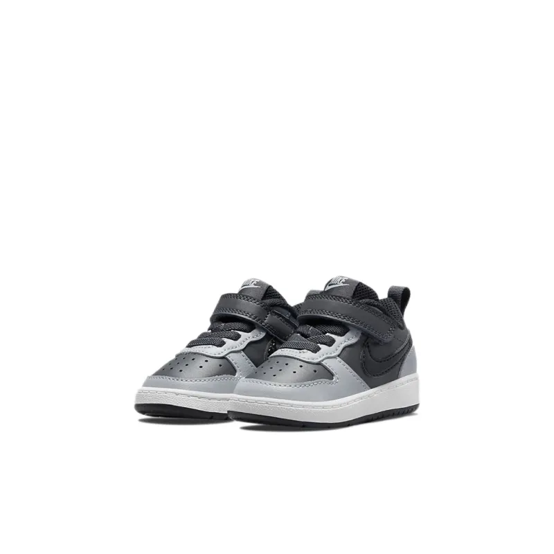 Nike Court Borough Series Anti Slip Wear Resistant Low Top Toddler Shoes Black Gray Infant And Toddler-2