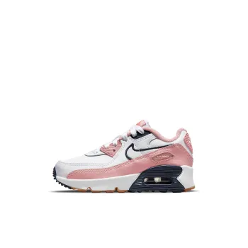 Nike Air Max 90 SE Slip Resistant Cushioning Kids Lifestyle Shoes White Blue Pink Children Aged 3 7 Years Old