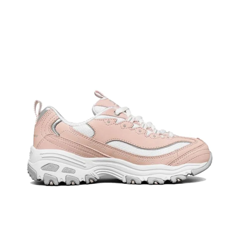 Skechers Abrasion Resistant Breathable Low Top Kids Lifestyle Shoes Light Pink Teenagers-2