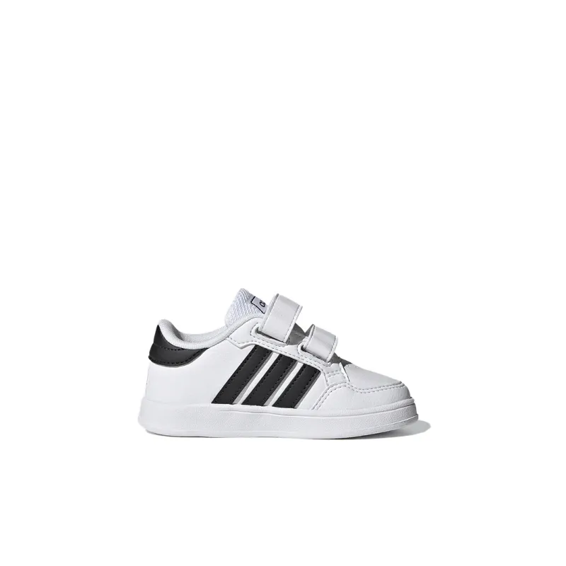 Adidas Neo Breaknet Low Top Skateboard Shoes White Black Infant And Toddler-1