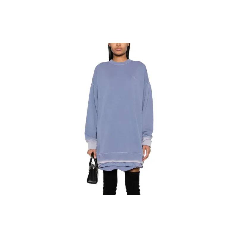 DIESEL D-Rollege Distressed Sweatshirt Minidress-1