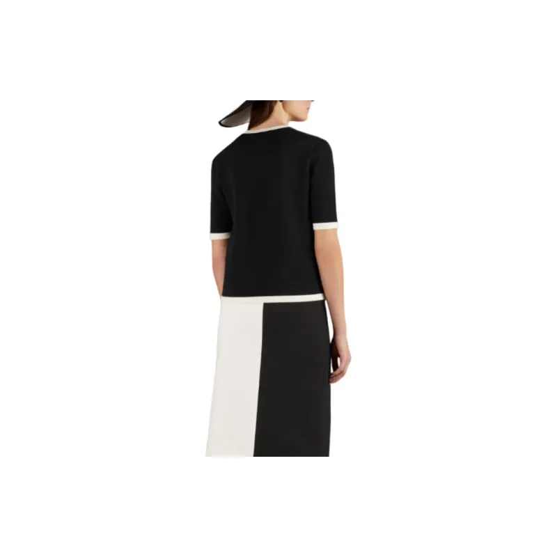 GUCCI Contrasting trim Wool T shirt-3