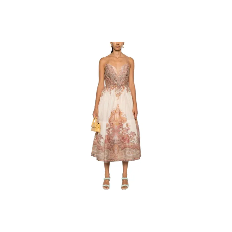 Zimmermann Illustration Draped Mini Dress-1