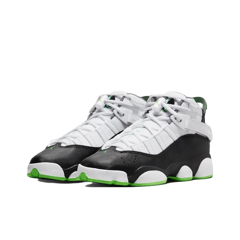 Jordan 6 Rings White Black Green GS-2