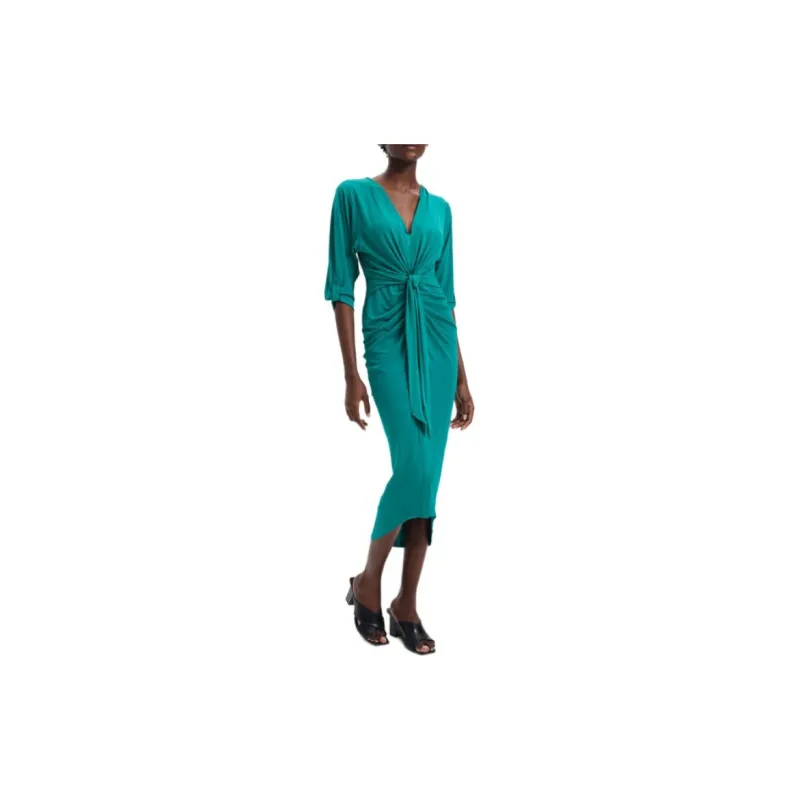 DVF Diane Von Furstenberg Long-Sleeved Dresses Women's Emerald Green-1