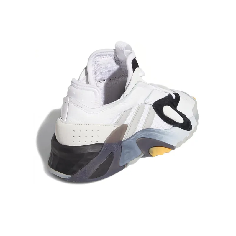 Adidas Originals J Anti Slip Wear Resistant Low Top Children's Basketball Shoes Gray White Teenagers-2