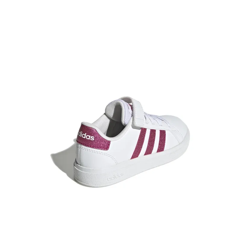 Adidas Neo GRAND COURT K Anti Slip Wear Resistant Low Top Kids' Skateboarding Shoes White Kids'-3