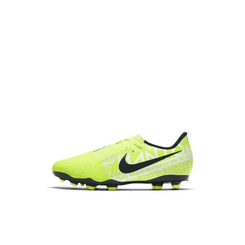 Nike Phantom Venom Slip-Resistant Cushioning Wear-Resistant Low-Top Soccer Shoes Green Black Kids'