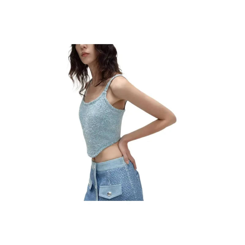 KARL LAGERFELD SS24 Camisole Women's Blue-7