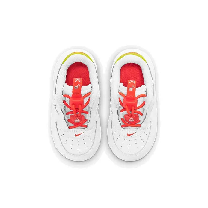 Nike Air Force 1 Toggle Low-Top Skateboard Shoes White Red Yellow Infant And Toddler-3