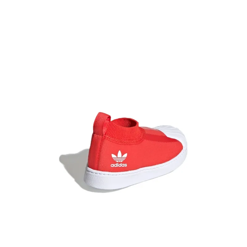 Adidas Originals 360 Sock Low Top Skateboard Shoes Red Infant And Toddler-3
