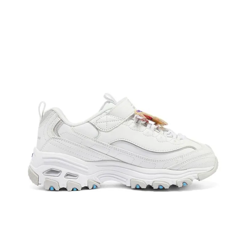 Skechers Breathable And Wear resistant Low Top Kids Lifestyle Shoes White Multicolor Teenagers-1