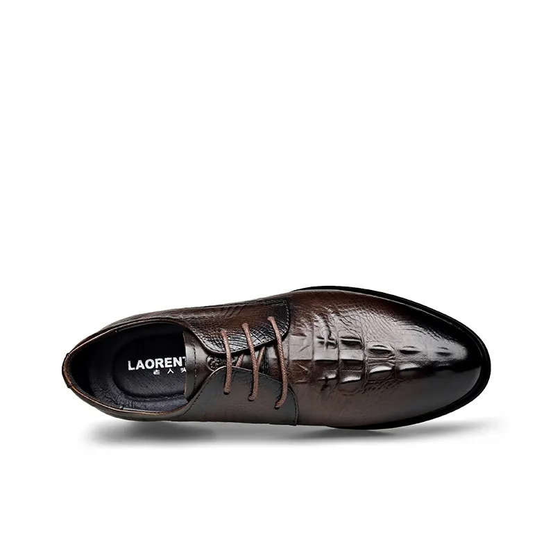 LAORENTOU Dress Shoes Men Low Top Black-9