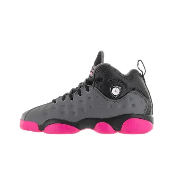Jordan Jumpman Team II Mid Top Children's Basketball Shoes Black Gray Pink Teenagers