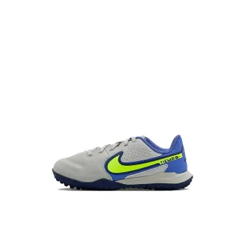 Nike Tiempo Legend 9 Slip Resistant Cushioning Abrasion Resistant Low Top Kids' Soccer Shoes Gray Blue Kids'