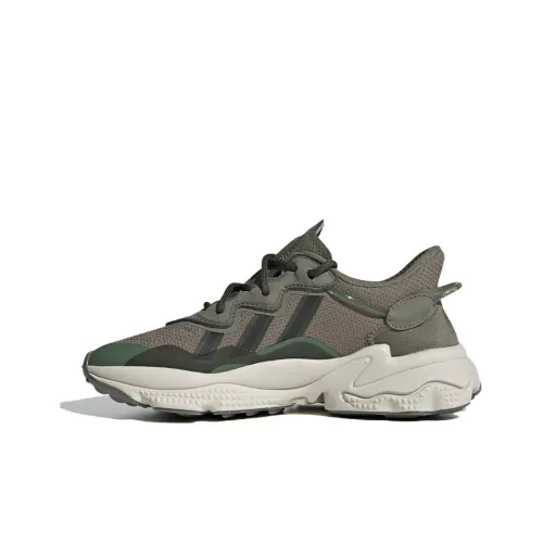 Adidas Originals Ozweego Cushioning Kids Lifestyle Shoes Gray Green Teenagers