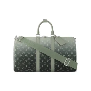 LOUIS VUITTON KeepallBandoulière Coated Canvas Handbag Shoulder Bag Crossbody Bag Travel Bag Men's Gradient Green