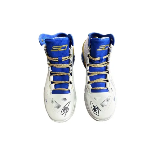 Three For Autographed Basketball shoes erhalte With SA Certificate Includes Display Case Blue White