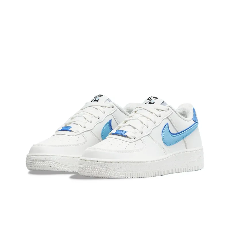 Nike Air Force 1 Low 82 Double Swoosh White Medium Blue GS-3